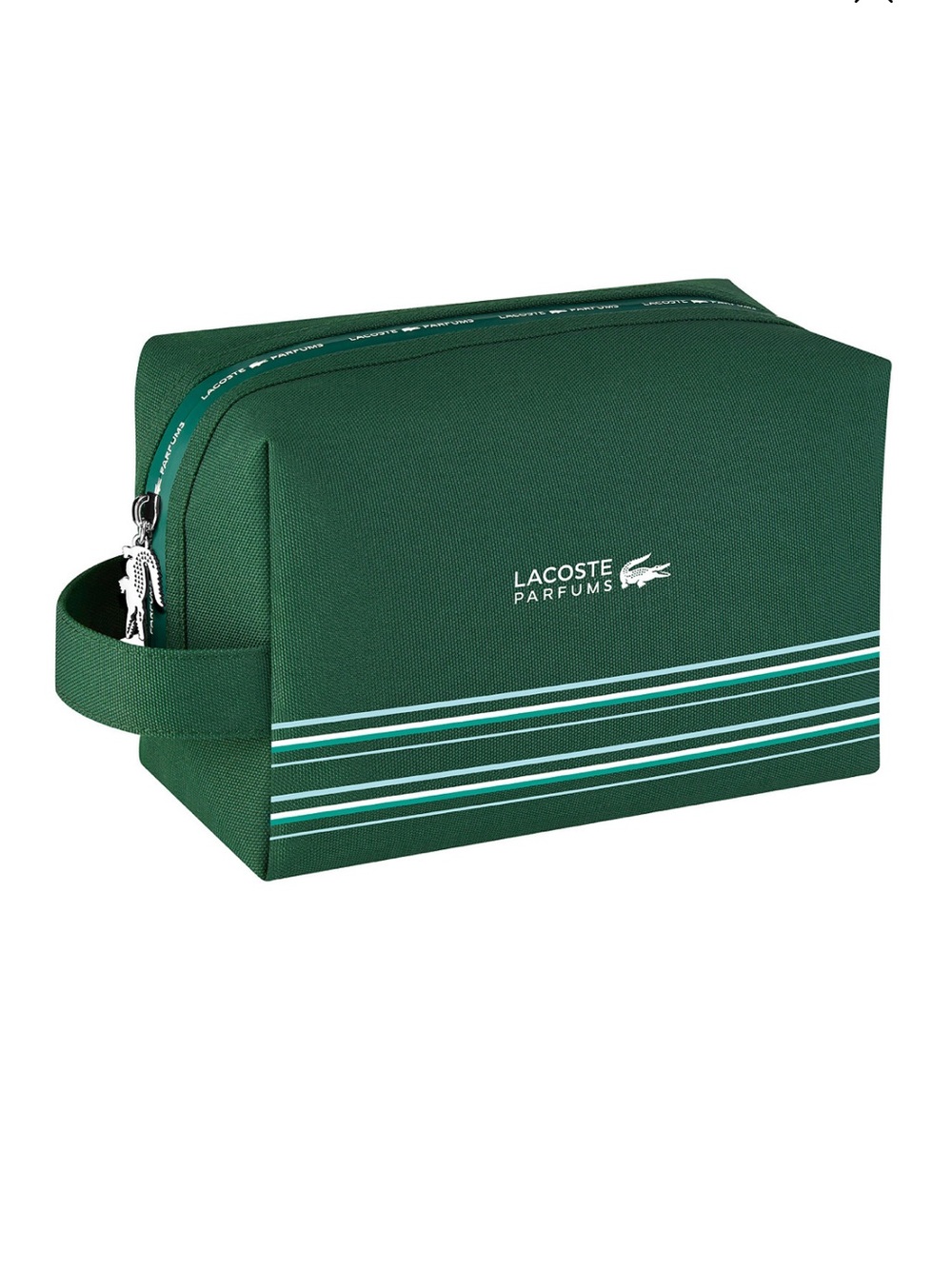 Lacoste Green Striped Toiletry Bag for Men